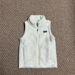 Patagonia Kid’s Casual Outdoors White Fleece Vest Jacket